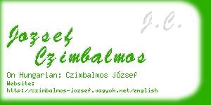 jozsef czimbalmos business card
