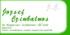 jozsef czimbalmos business card